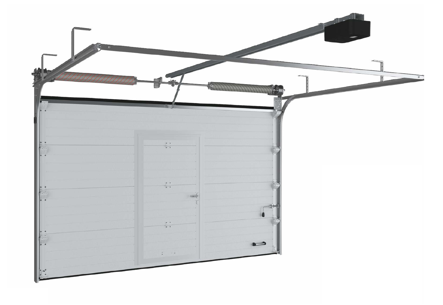 Гаражные секционные ворота RSD02 с торсионными пружинами для частного ...